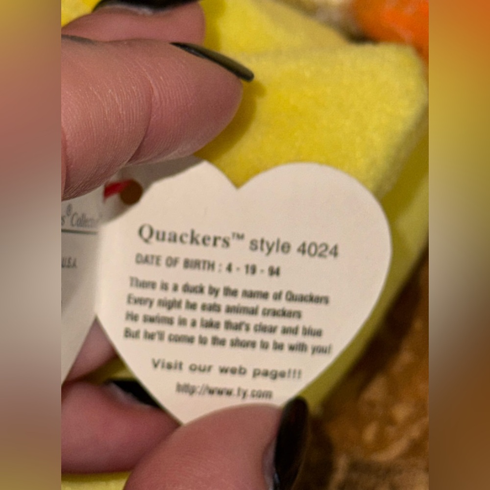 🦆 TY Beanie Baby Duck Lot Quackers & Duck-e (4 Total) - Picture 9 of 10
